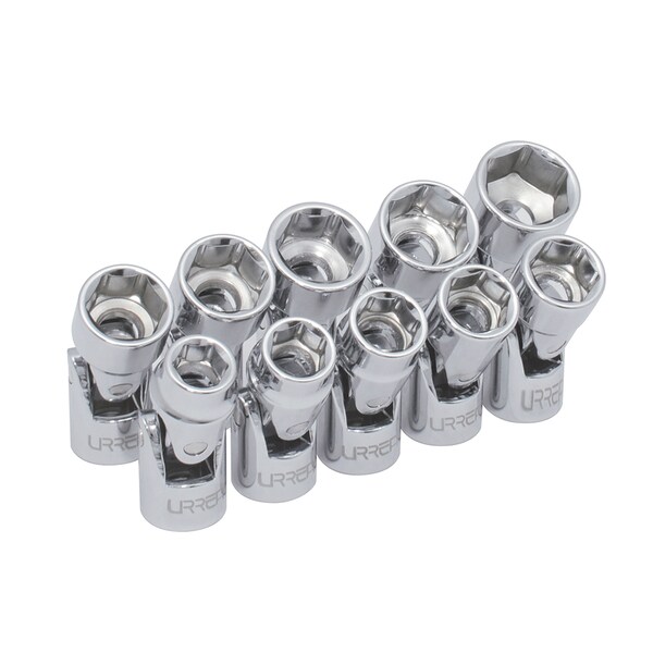 3/8"drive, 6 point flex socket set, Metric, 10 pieces